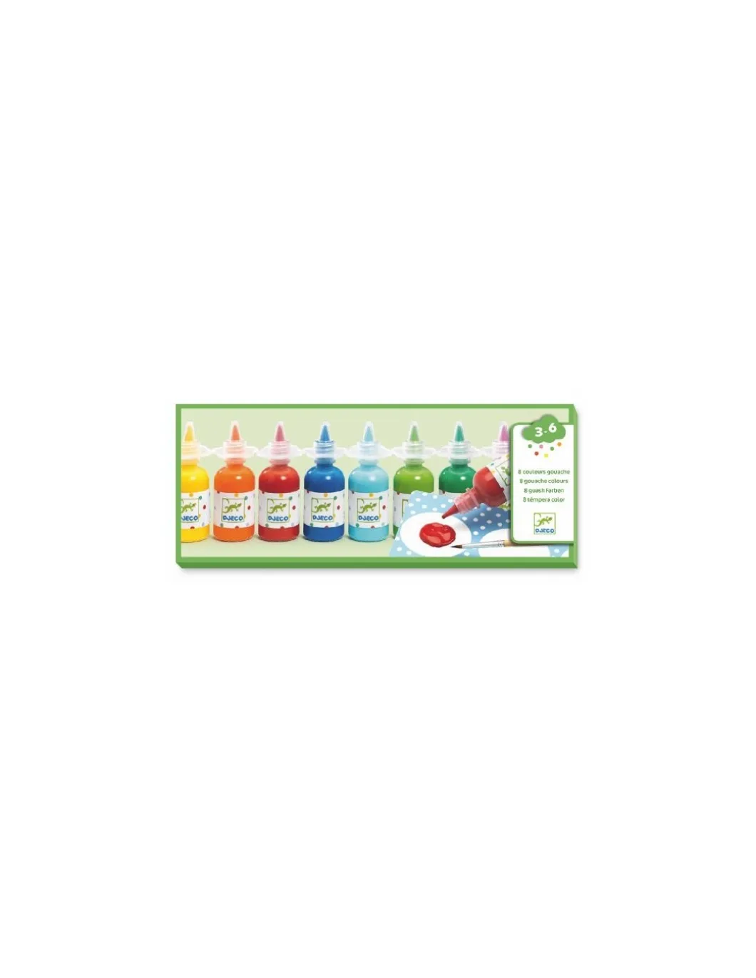 8 bouteilles de gouache - Djeco