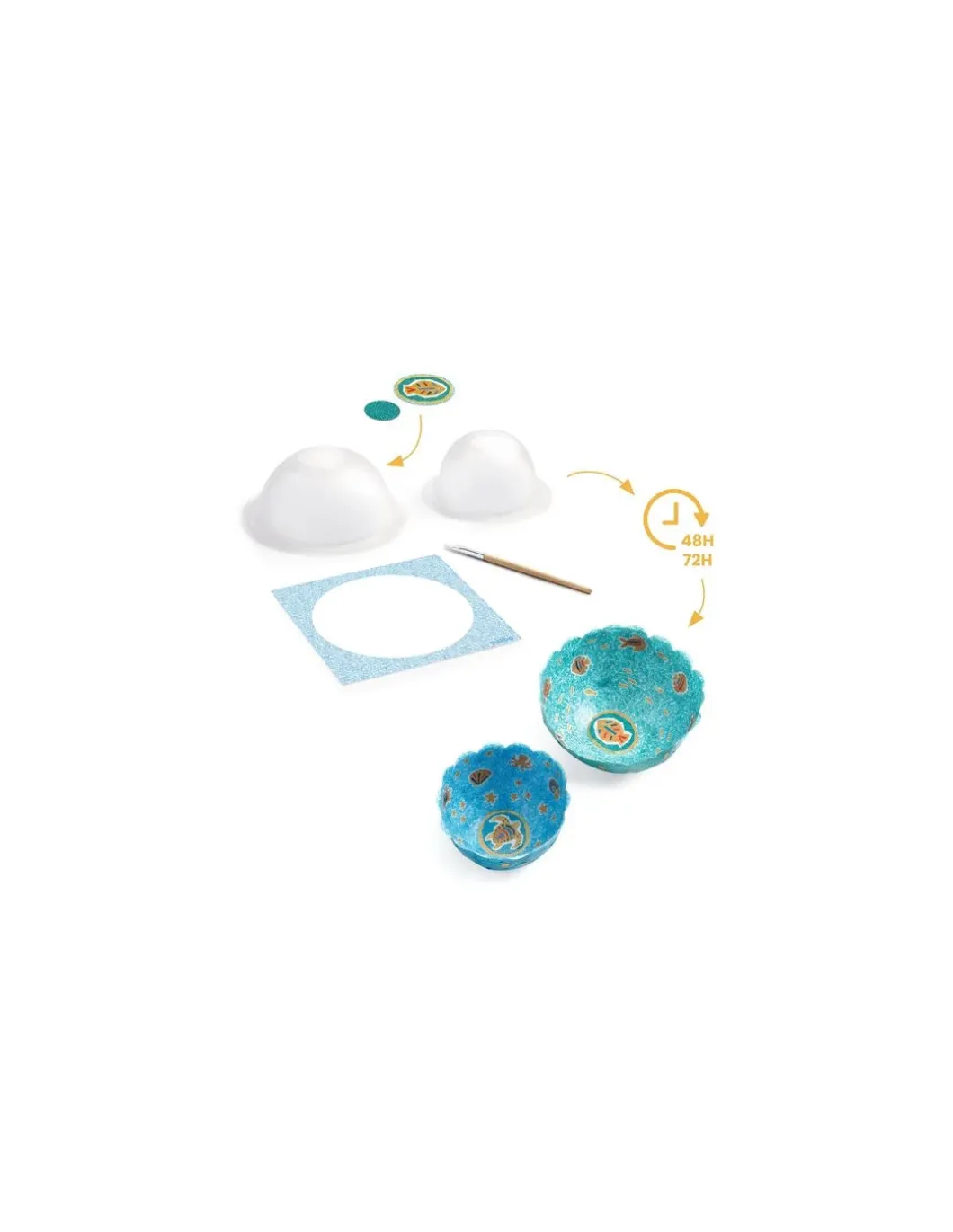 2 coupelles papier à créer Dans la mer - Do it Yourself - Djeco
