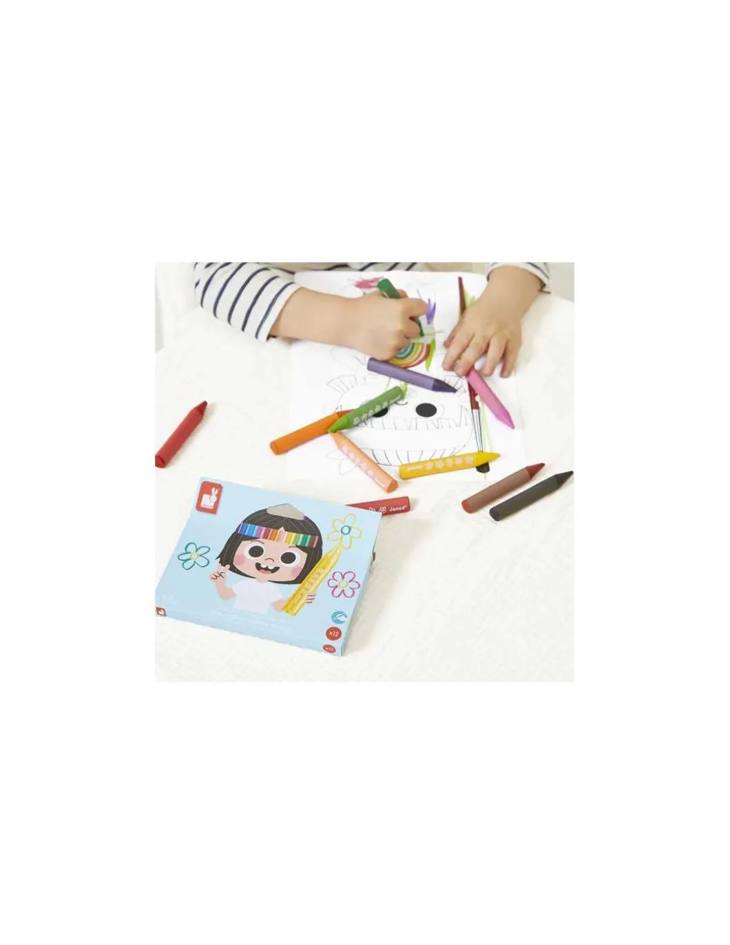 12 Crayons de cire - Janod