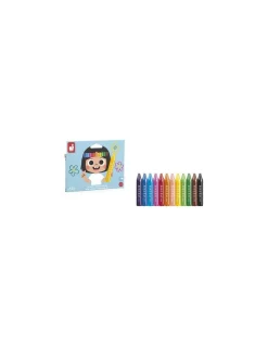 12 Crayons de cire - Janod