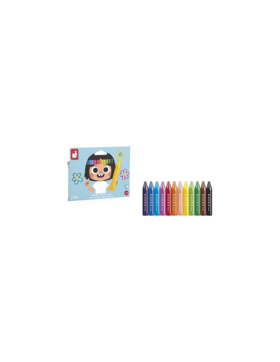 12 Crayons de cire - Janod