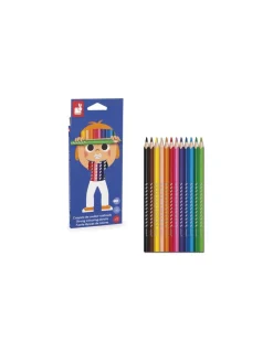 12 crayons de couleur - Janod
