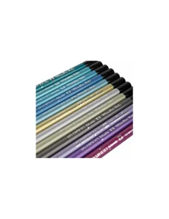 12 crayons de couleur métallisés Les comètes filantes - Moulin Roty