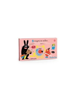 9 crayons de couleurs 3 en 1 Les Schmouks - Moulin Roty