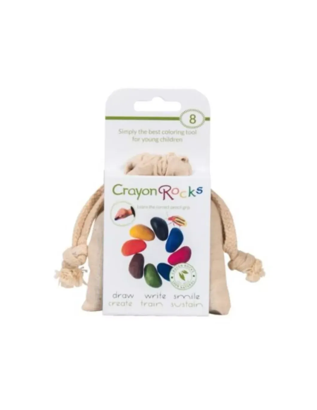 8 crayons en cire naturelle - Crayons Rocks