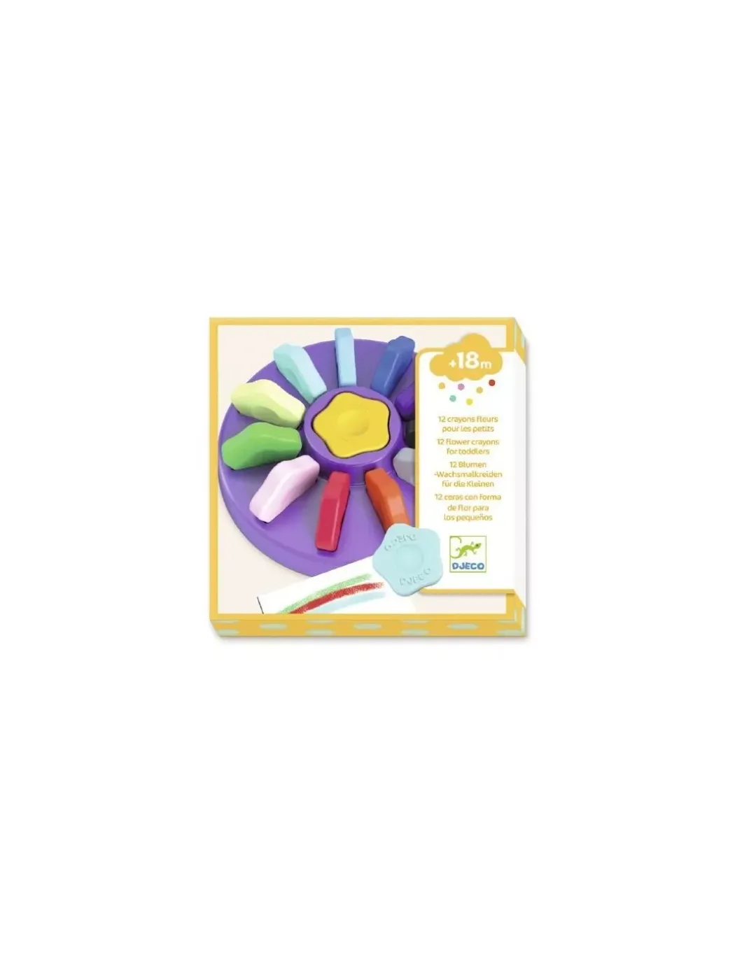 12 crayons fleurs pour les petits - Djeco