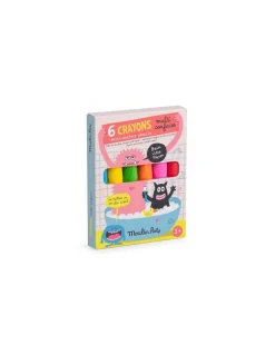 6 crayons multisurfaces Les Schmouks - Moulin Roty
