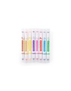 8 feutres tampons 2 en 1 Les Loufoques - Moulin Roty