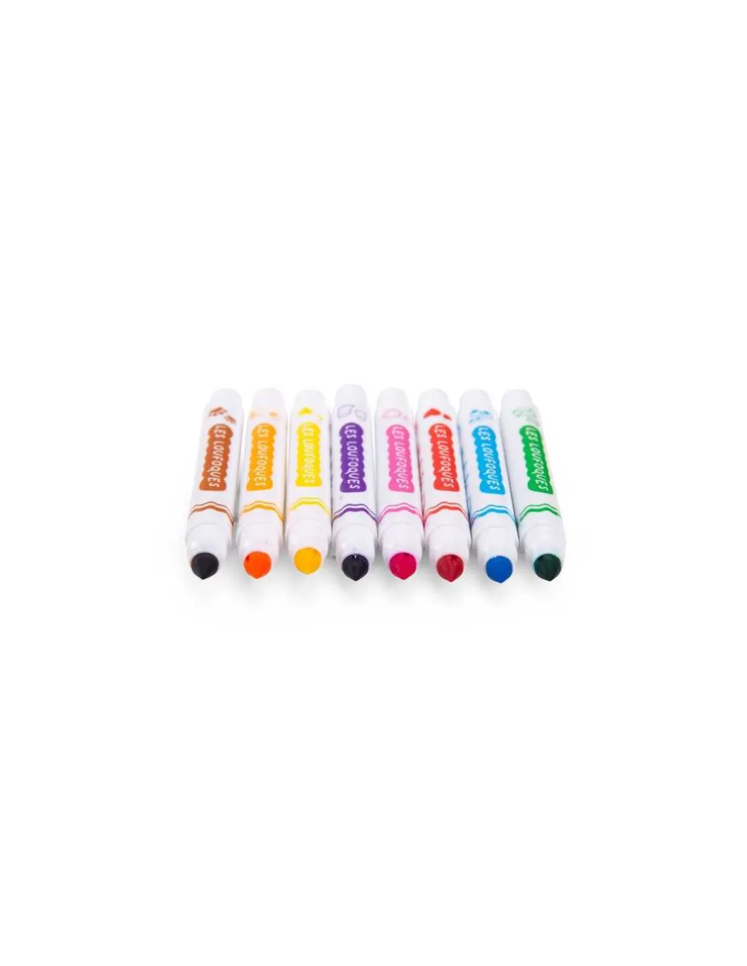 8 feutres tampons 2 en 1 Les Loufoques - Moulin Roty