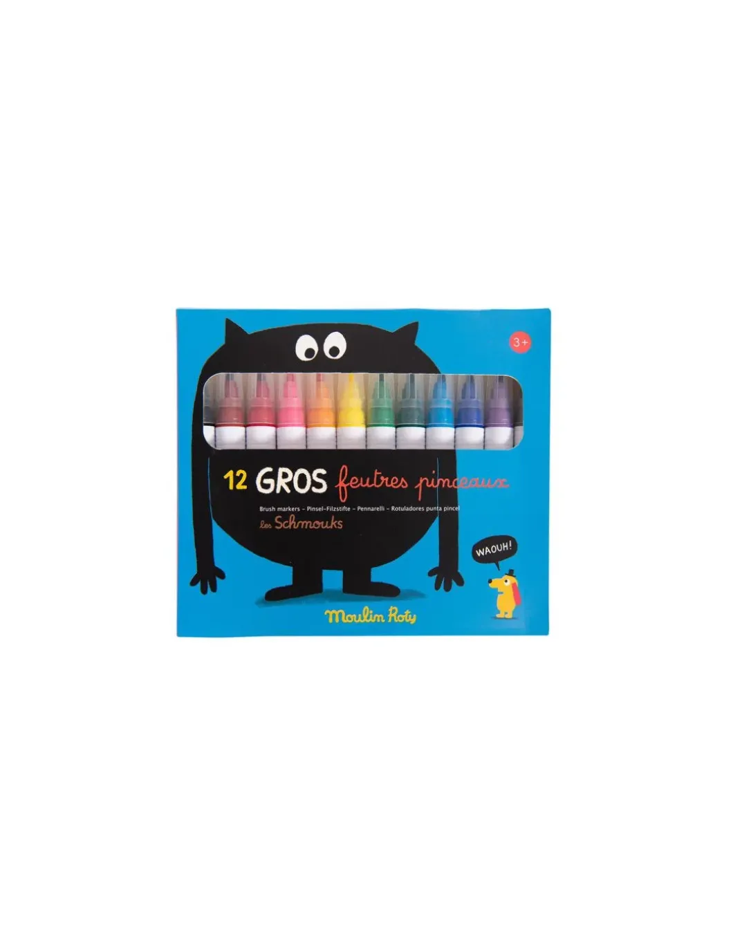 12 gros feutres pinceaux Les Schmouks - Moulin Roty