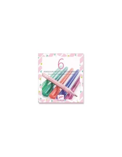 6 marqueurs pailletés sweet - Djeco
