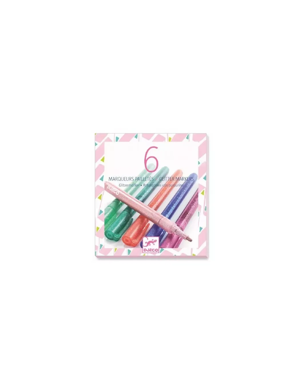 6 marqueurs pailletés sweet - Djeco