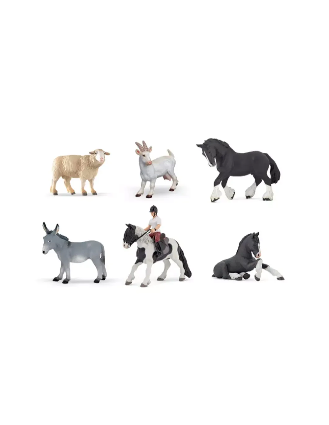 12 mini figurines de la ferme - Papo