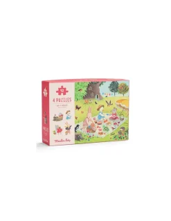 4 mini puzzles Les Saisons - Moulin Roty
