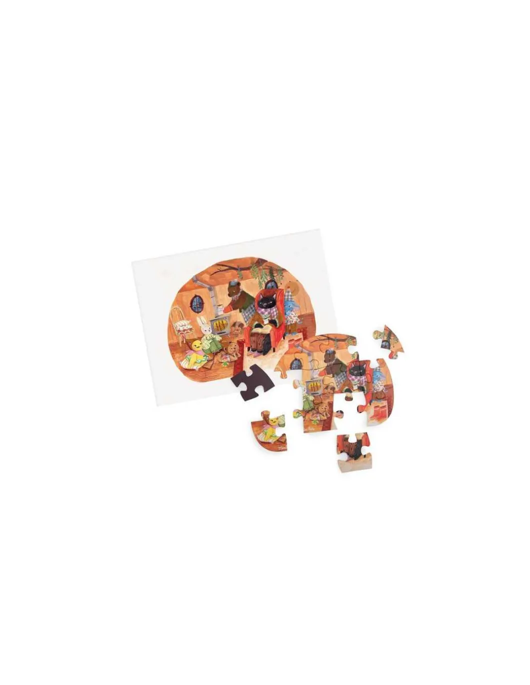 4 mini puzzles Une belle journée Les Minouchkas - Moulin Roty