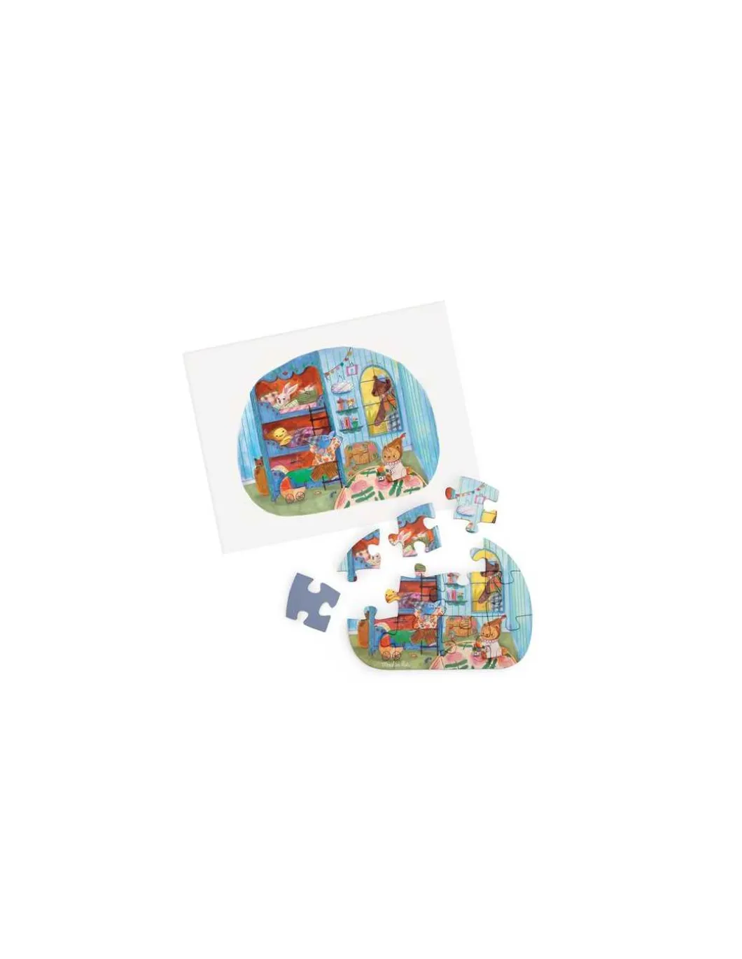 4 mini puzzles Une belle journée Les Minouchkas - Moulin Roty