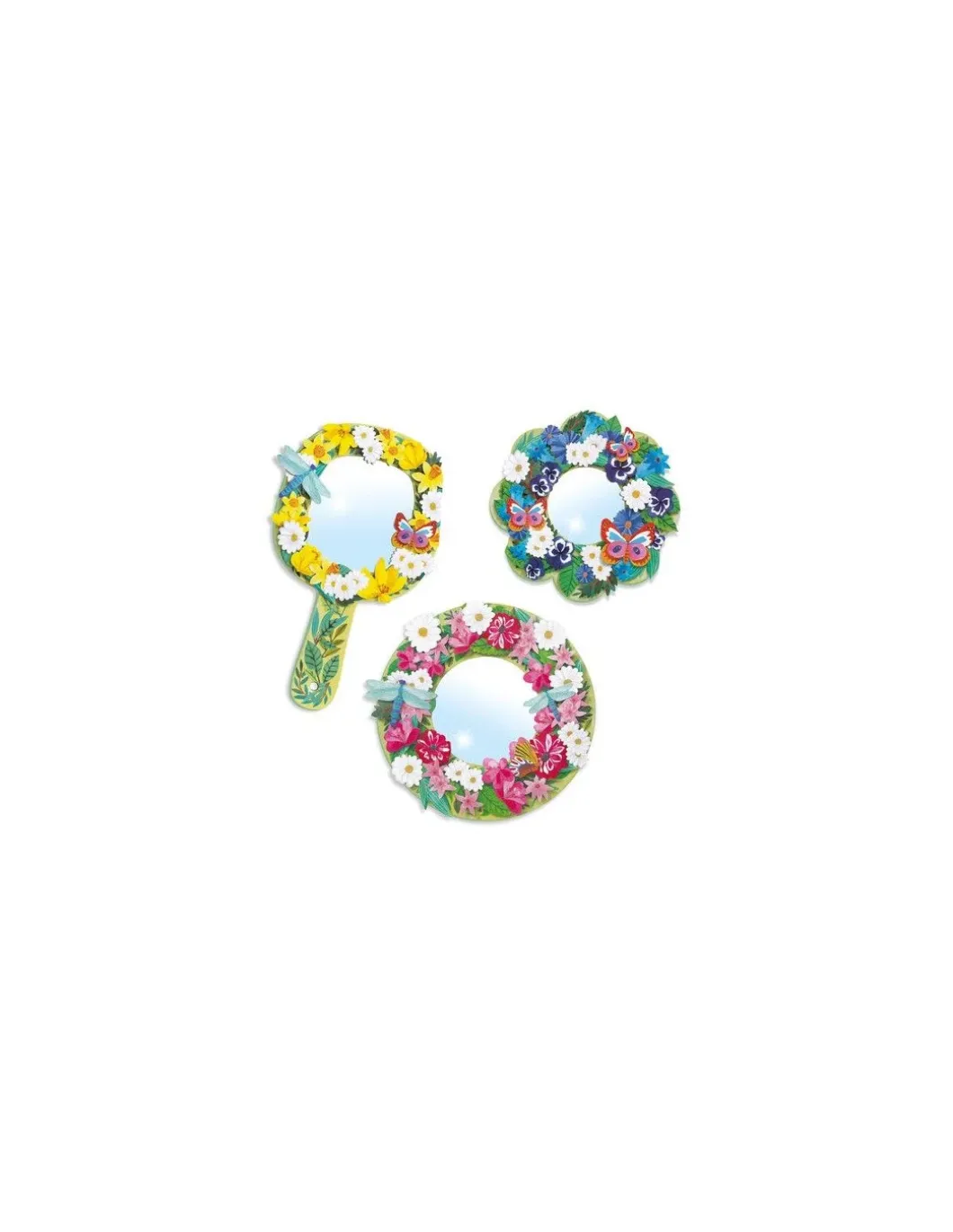 3 miroirs à décorer douceur florale - Do it Yourself Djeco