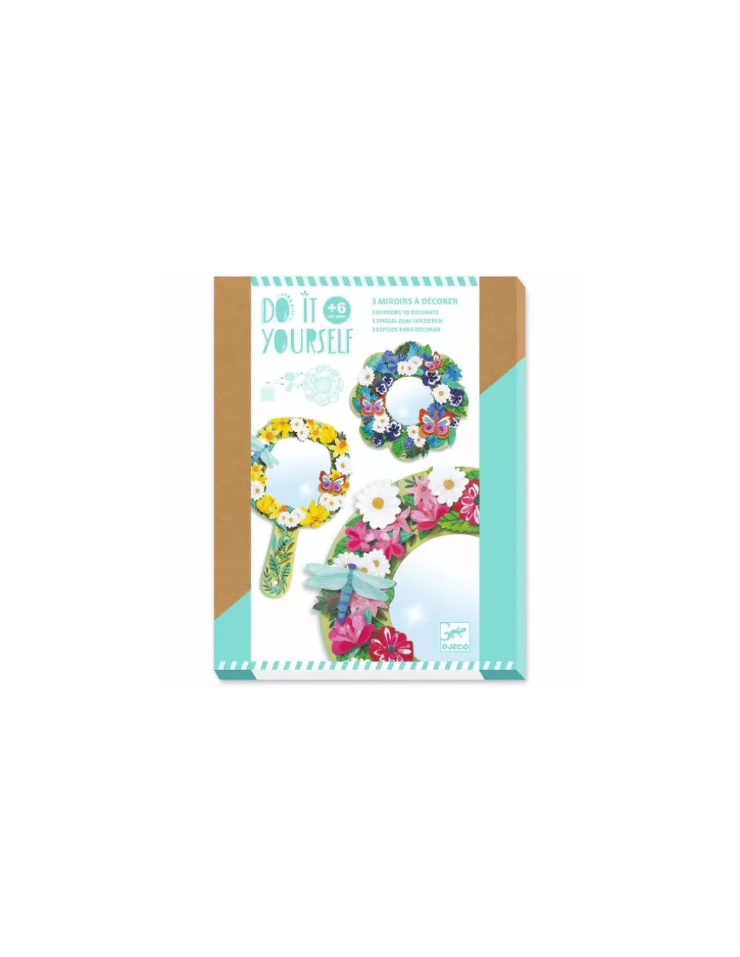 3 miroirs à décorer douceur florale - Do it Yourself Djeco