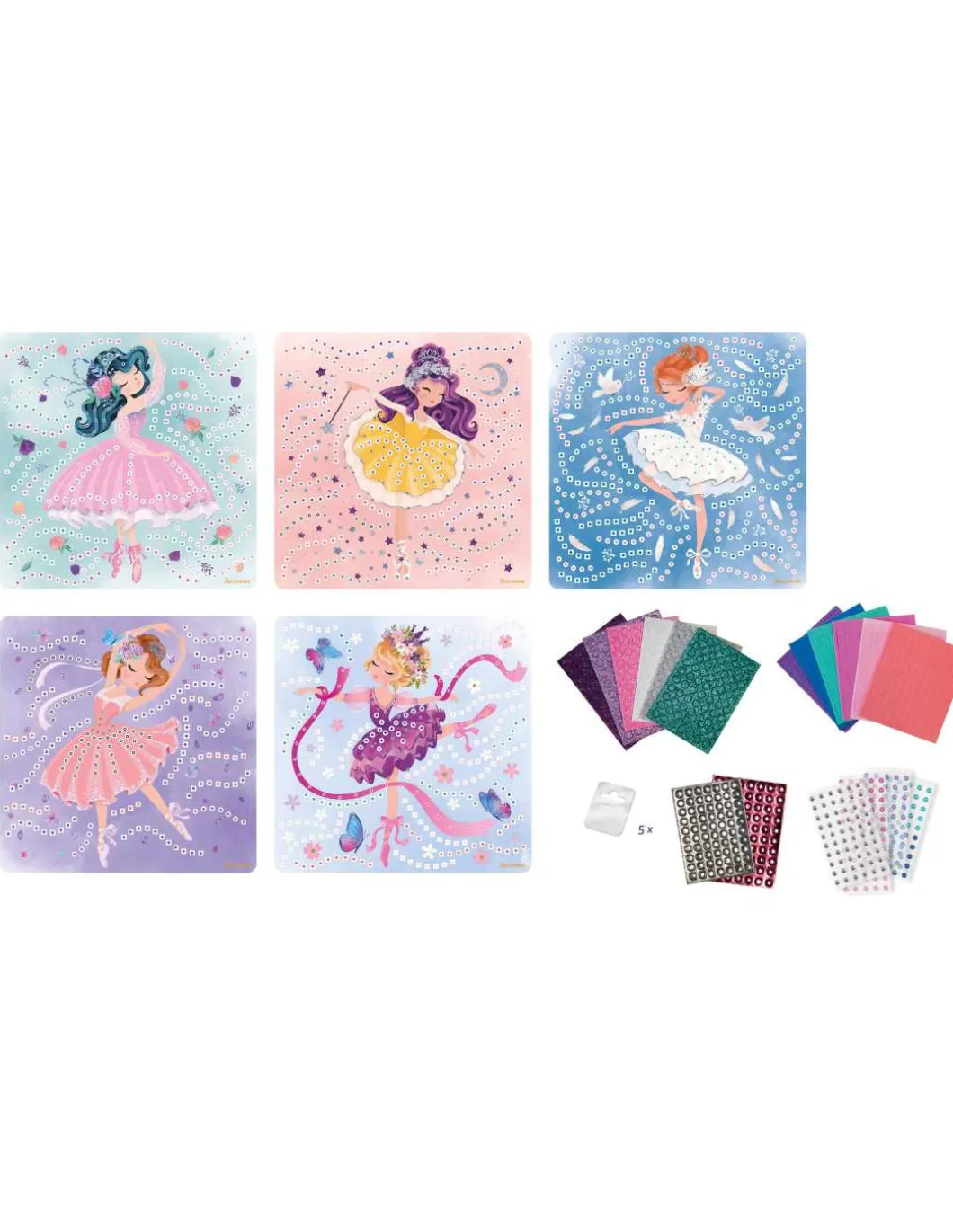 5 mosaïques princesses ballerines - Sycomore