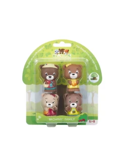4 personnages famille ours Browny Klorofil