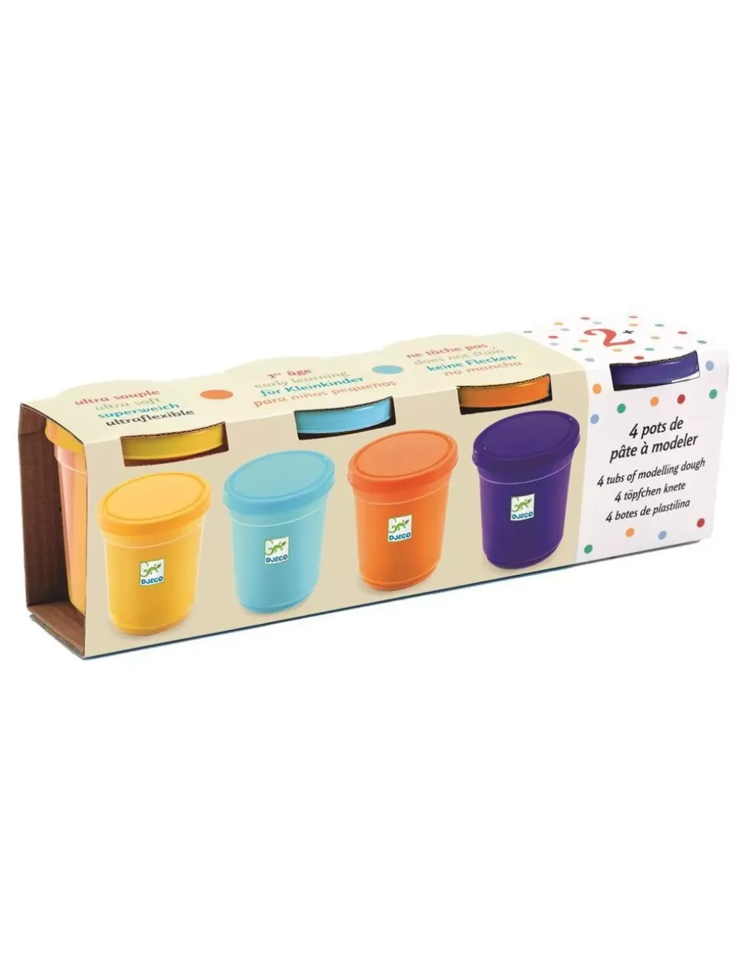 4 pots de pâte à modeler nature - Djeco