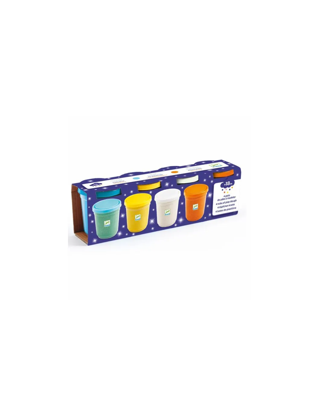 4 pots de pâte à modeler pailletées - Djeco