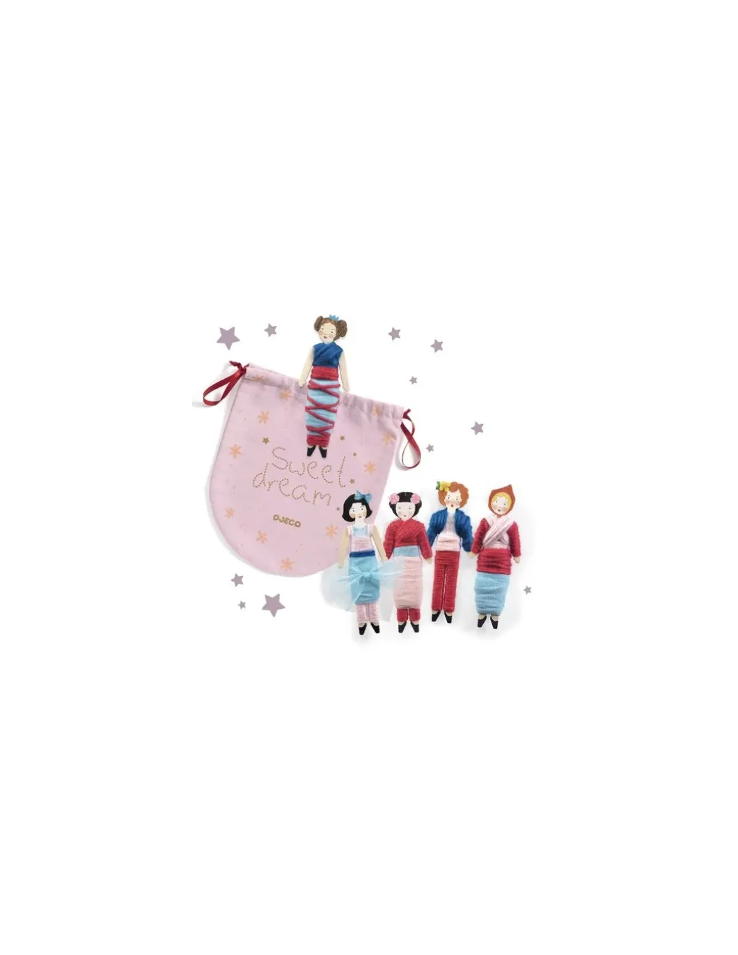 5 poupées chasse-tracas sweet night - Do it Yourself Djeco