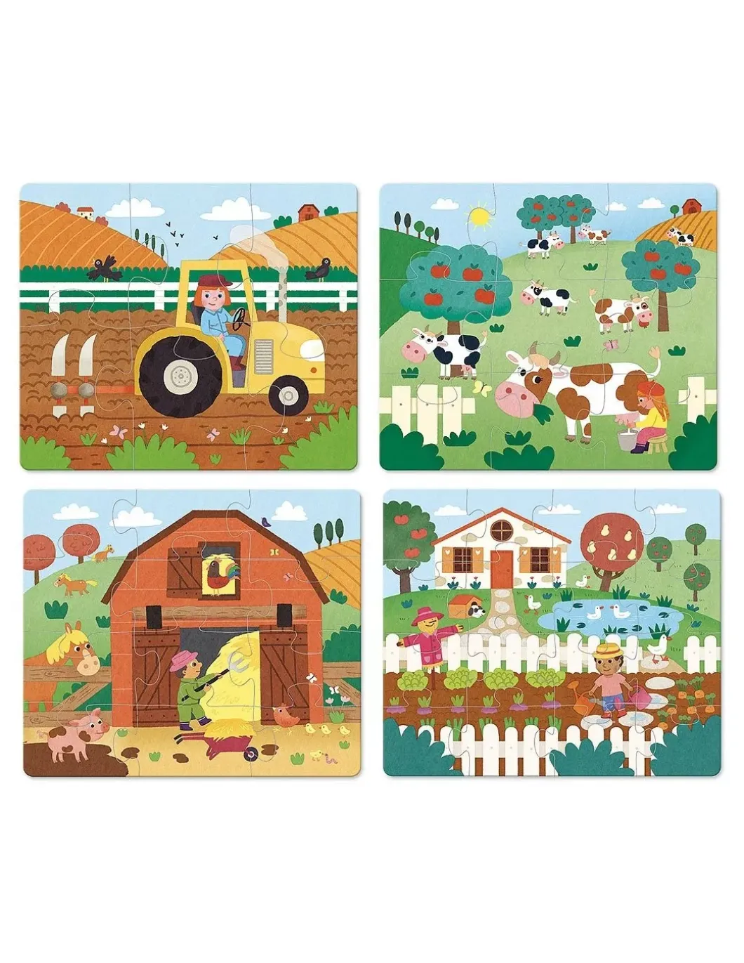 4 puzzles évolutifs la ferme - Vilac
