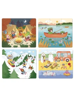 4 puzzles évolutifs les vacances - Vilac