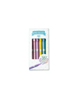 6 stylos argent contour - Djeco