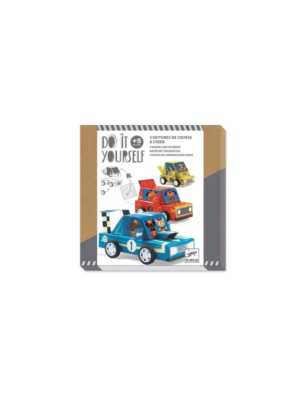 3 voitures de course à créer - Do it Yourself Djeco