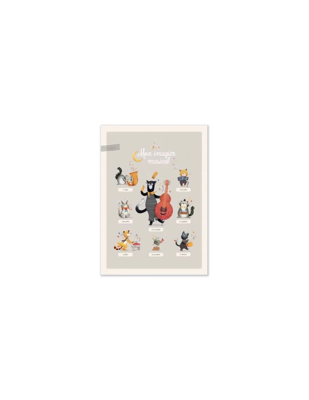 Affiche Mon imagier musical Les Moustaches - Moulin Roty