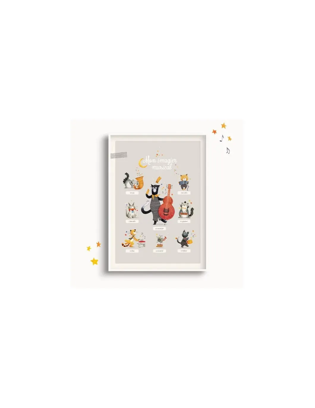 Affiche Mon imagier musical Les Moustaches - Moulin Roty