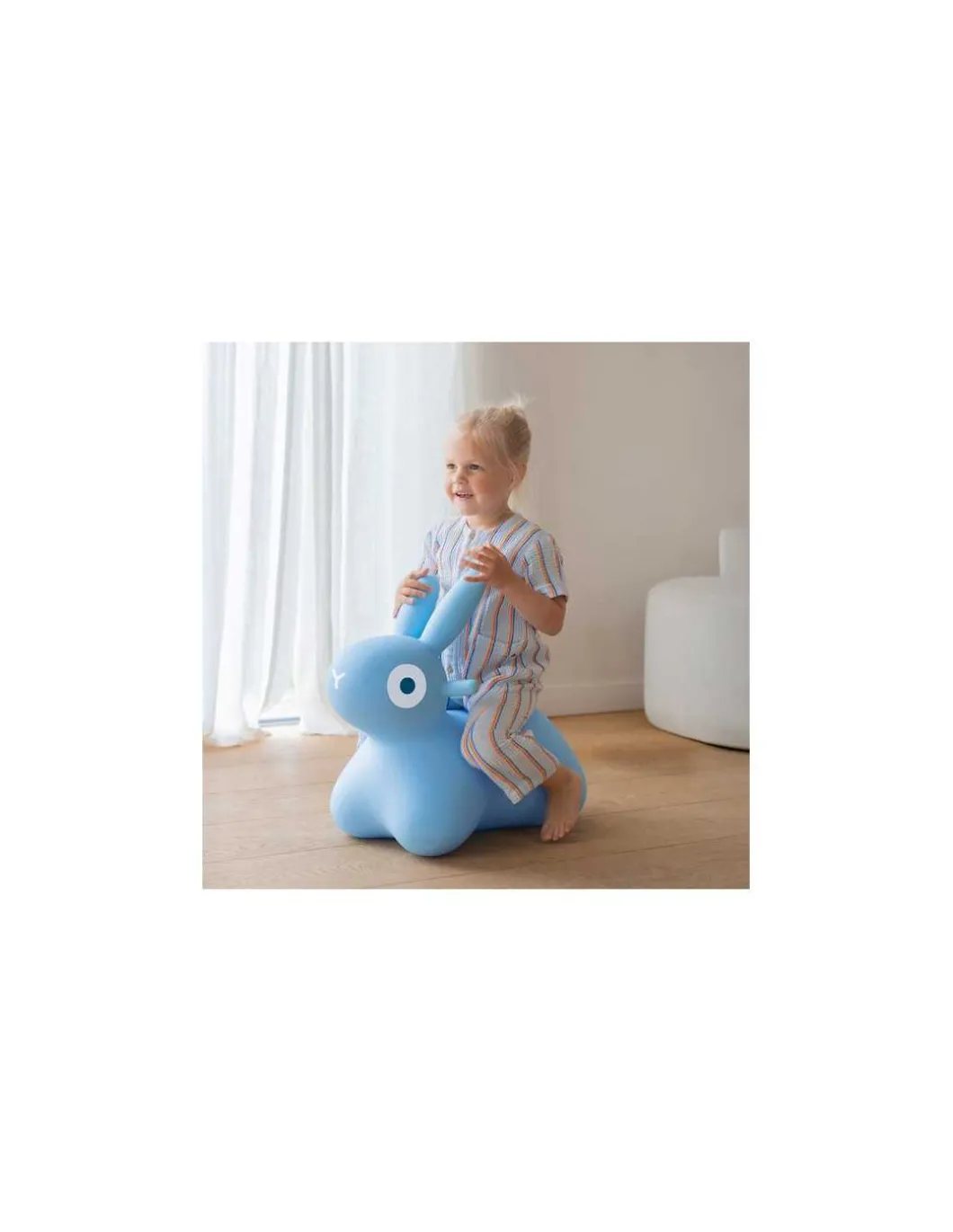 Animal sauteur lapin Hoppi bleu - Quut
