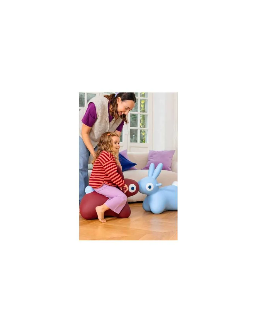 Animal sauteur lapin Hoppi bleu - Quut