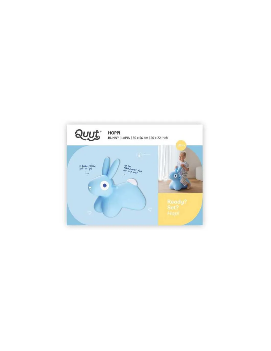 Animal sauteur lapin Hoppi bleu - Quut