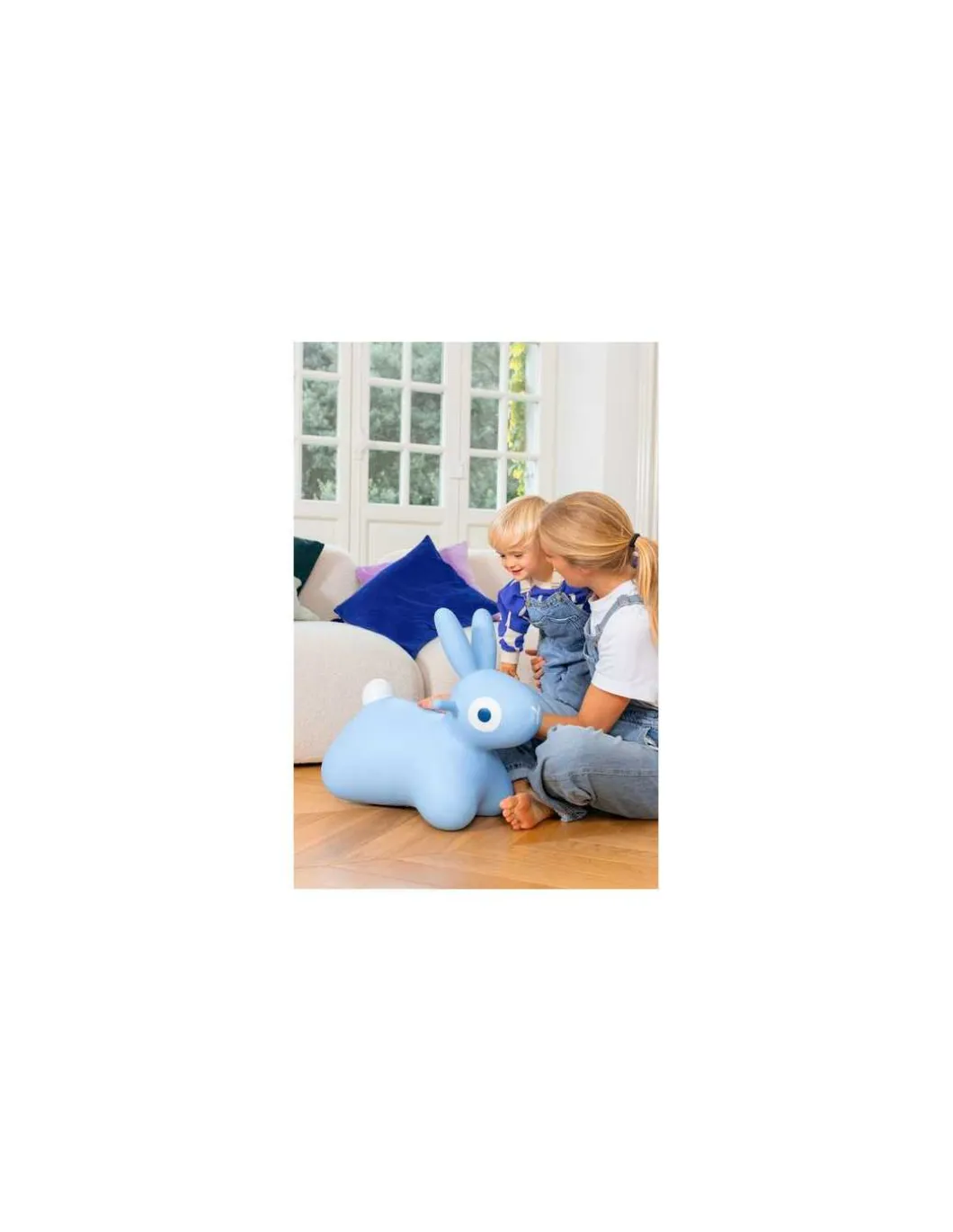 Animal sauteur lapin Hoppi bleu - Quut