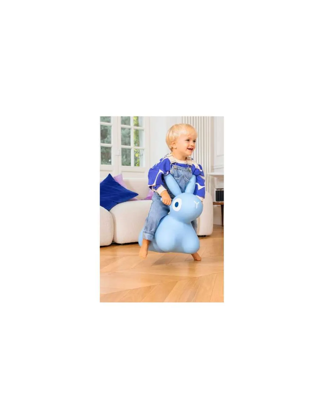 Animal sauteur lapin Hoppi bleu - Quut