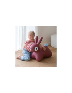 Animal sauteur lapin Hoppi bordeaux - Quut