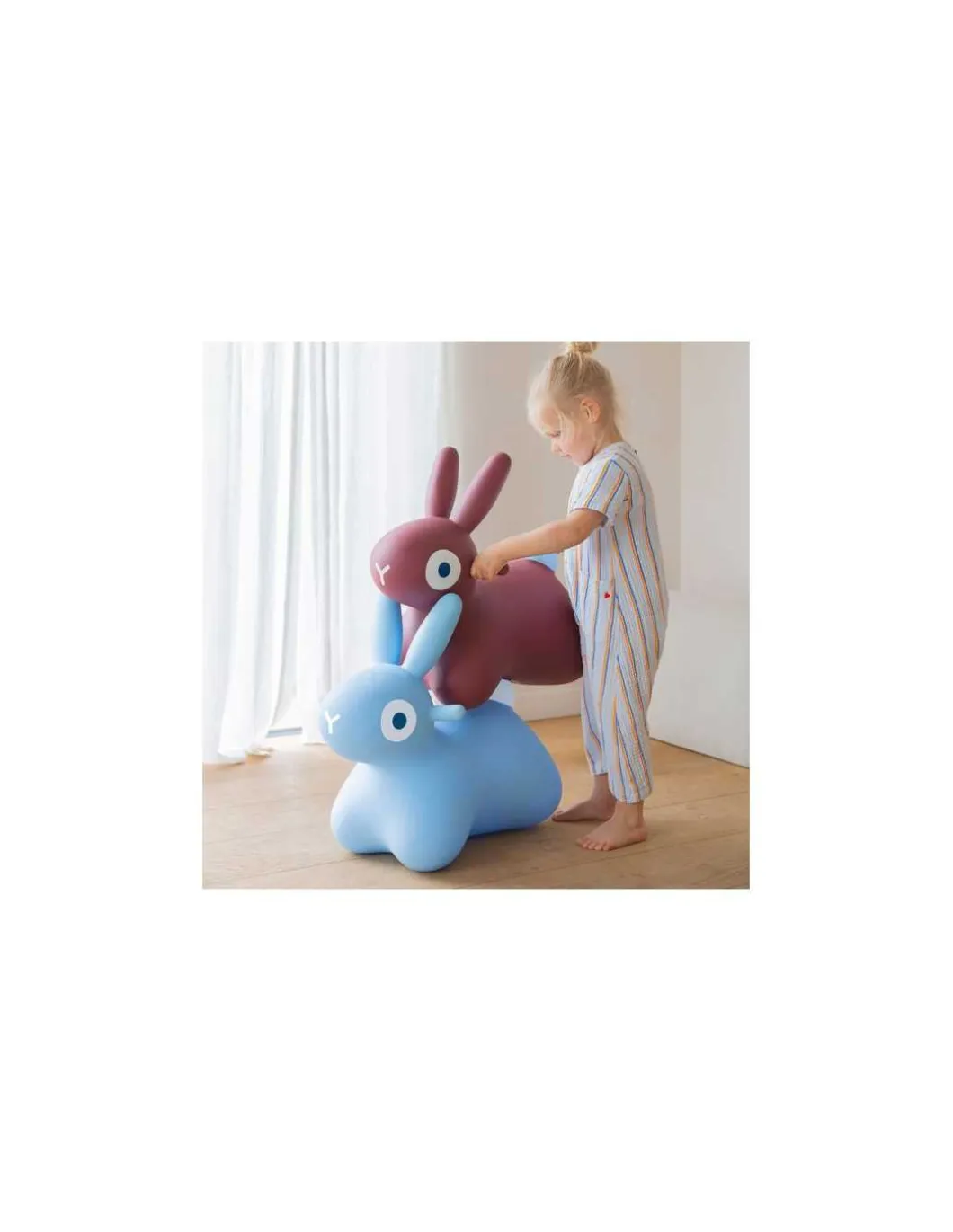 Animal sauteur lapin Hoppi bordeaux - Quut