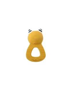 Anneau caoutchouc naturel Chat moutarde Les Moustaches - Moulin Roty