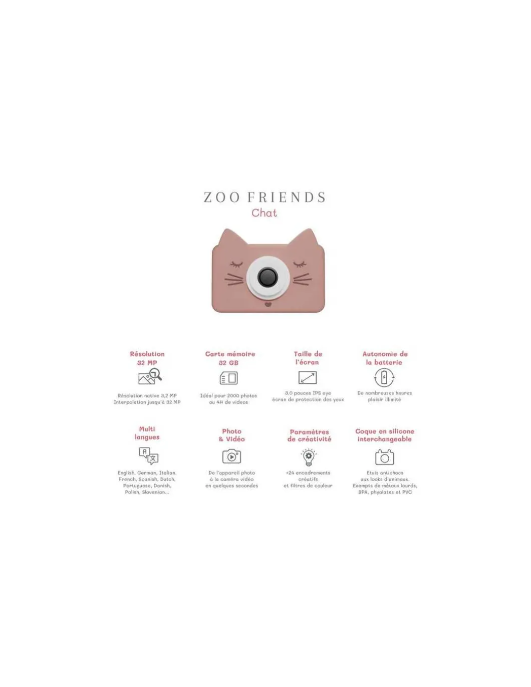 Appareil photo Chat - The Zoofamily