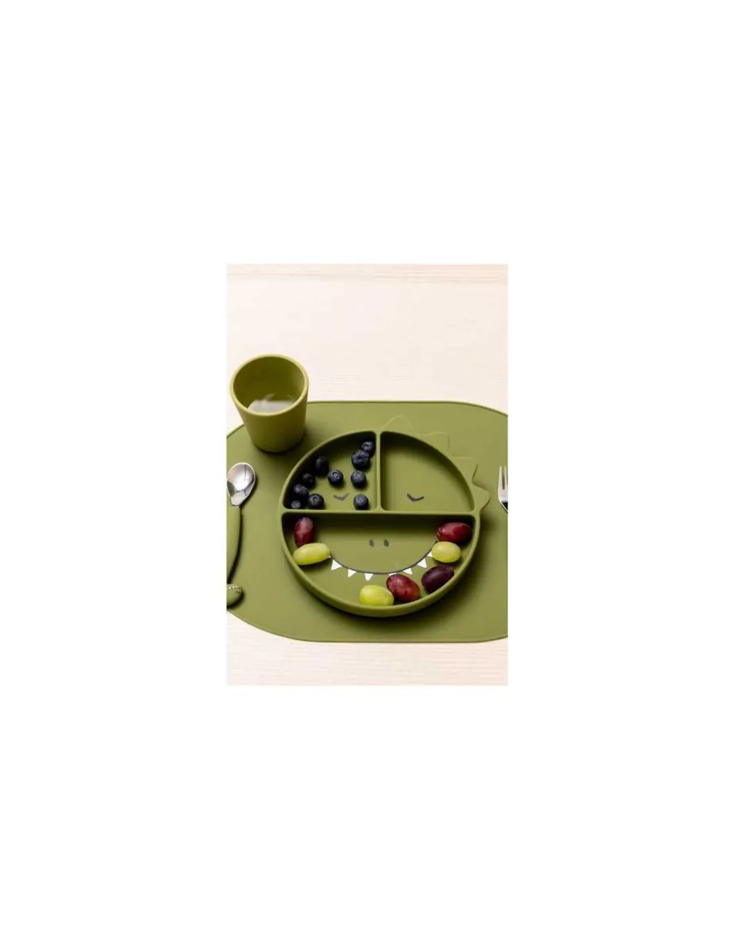 Assiette à compartiments avec ventouse Dinosaure - Trixie