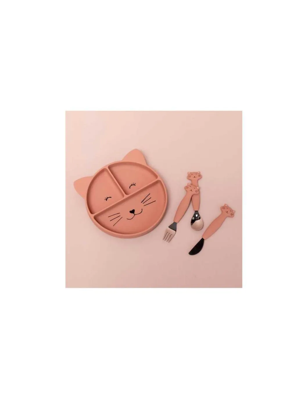 Assiette à compartiments avec ventouse Chat - Trixie