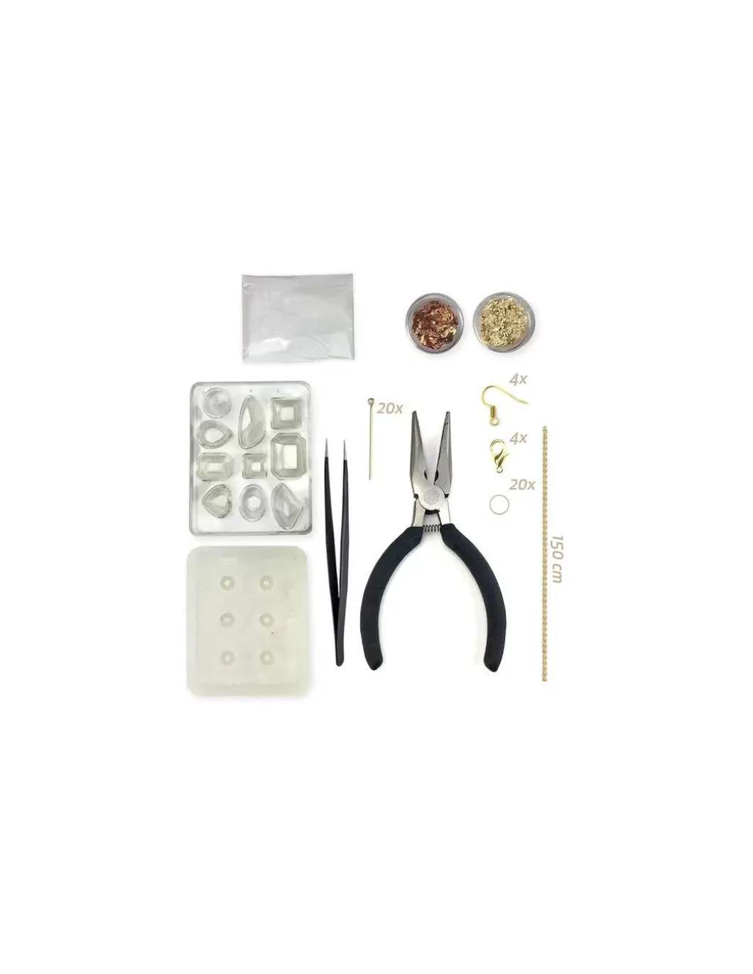 Atelier de bijoux ciment et feuilles d'or - Sycomore