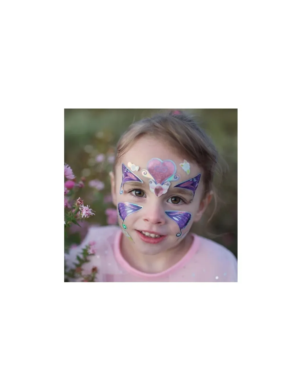 Autocollants pour le visage fée papillon - Great Pretenders