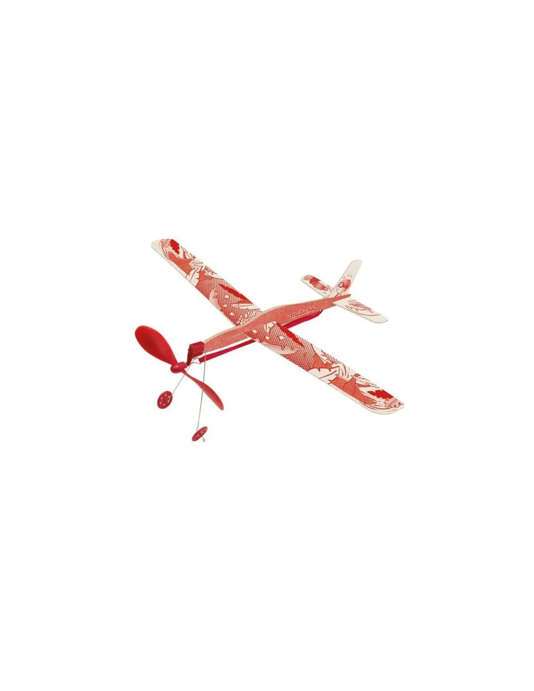 Avion rouge à élastique - Moulin Roty
