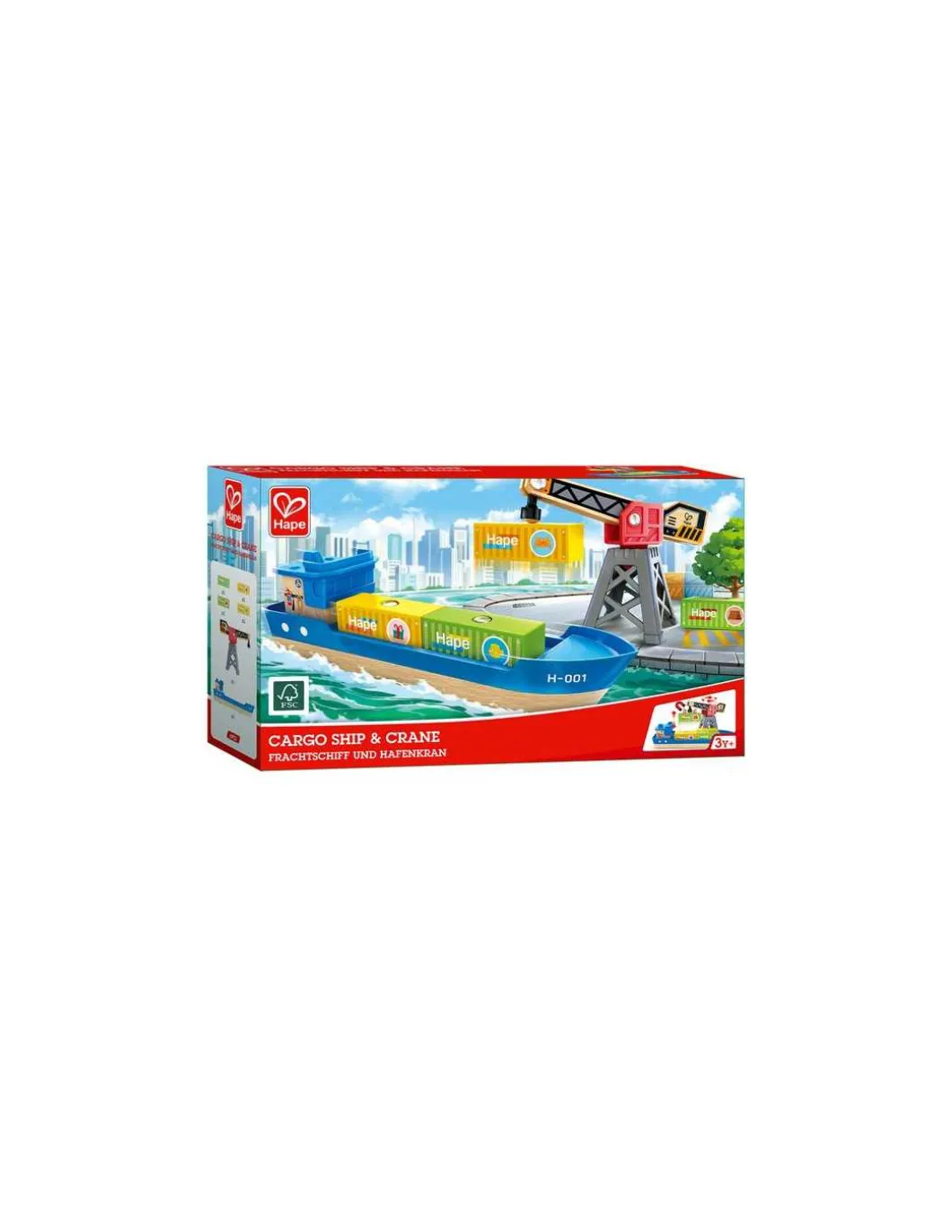 Bateau cargo et grue - Hape