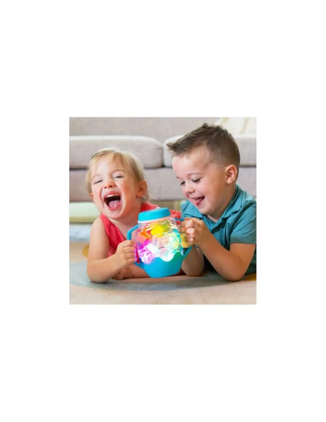 Bocal de jeu sensoriel bleu - Glo Pals