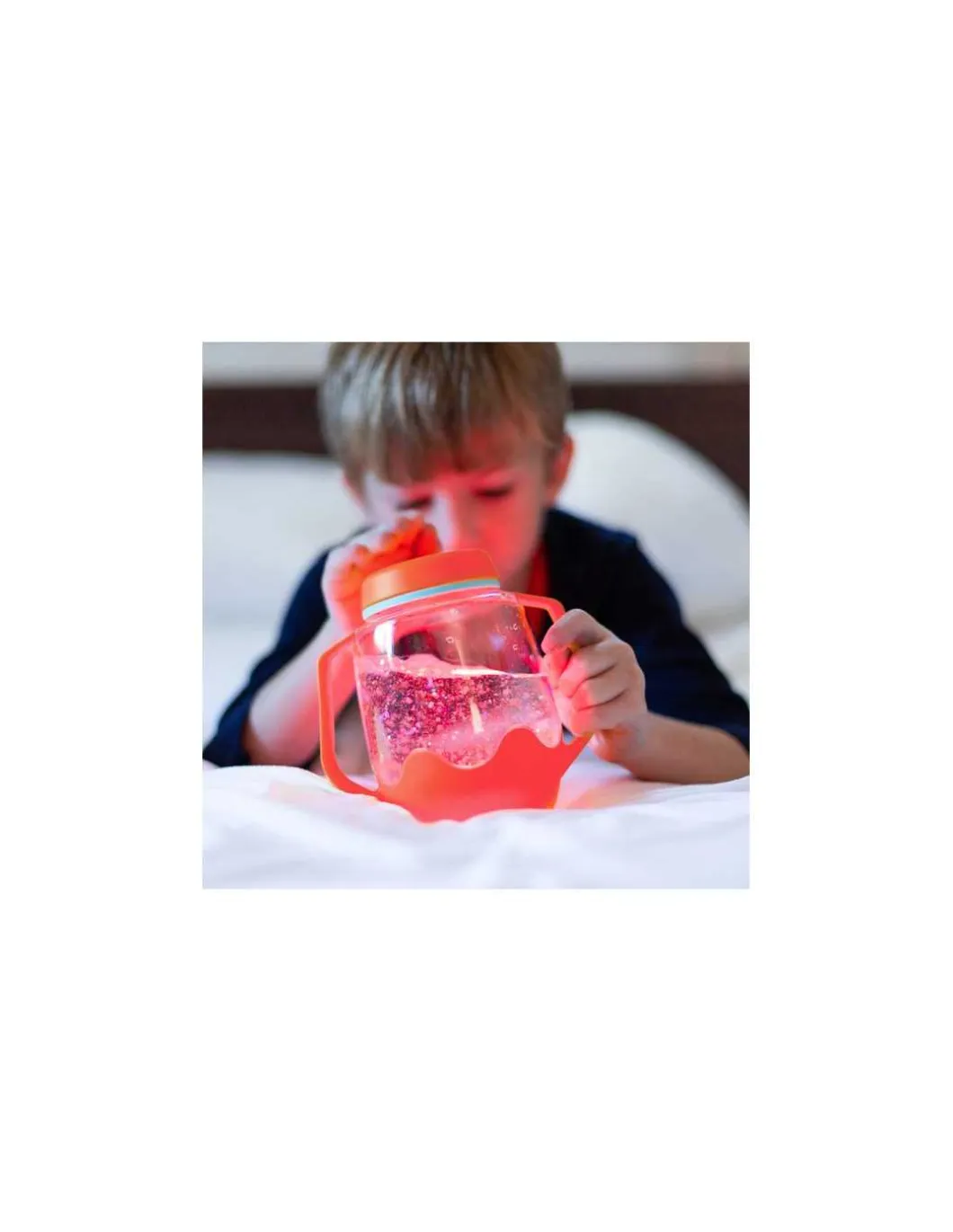 Bocal de jeu sensoriel corail - Glo Pals